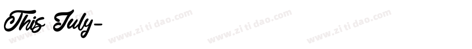 This July字体转换
